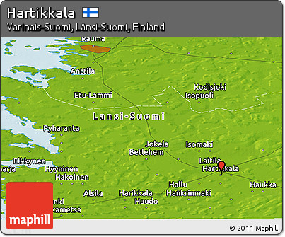 Physical Panoramic Map of Hartikkala