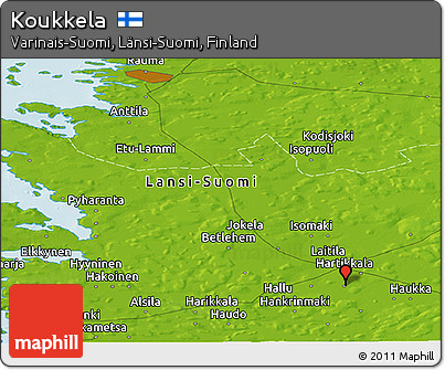Physical Panoramic Map of Koukkela