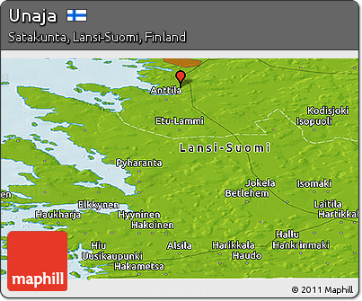 Physical Panoramic Map of Unaja