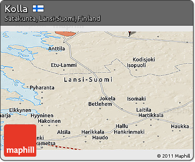 Shaded Relief Panoramic Map of Kolla