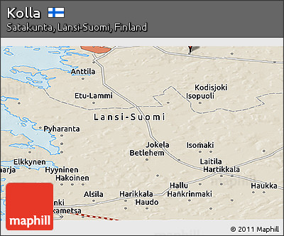 Shaded Relief Panoramic Map of Kolla