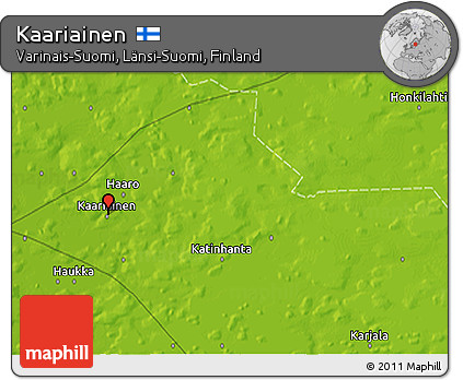 Physical 3D Map of Kaariainen