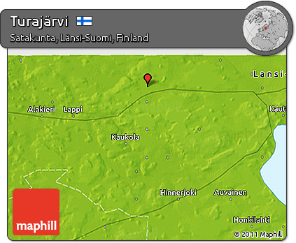 Physical 3D Map of Turajärvi