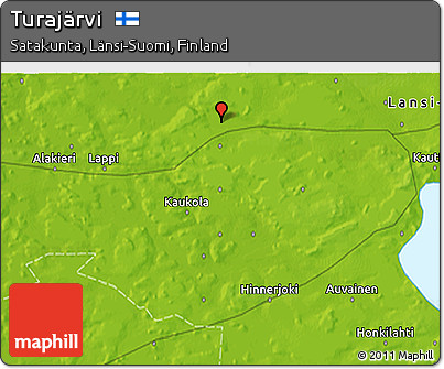 Physical 3D Map of Turajärvi