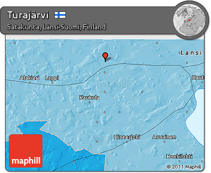 Political 3D Map of Turajärvi