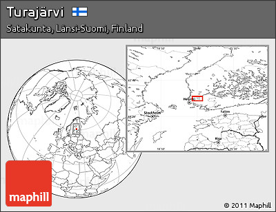 Blank Location Map of Turajärvi