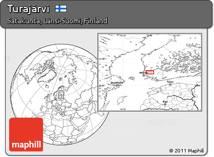 Blank Location Map of Turajärvi