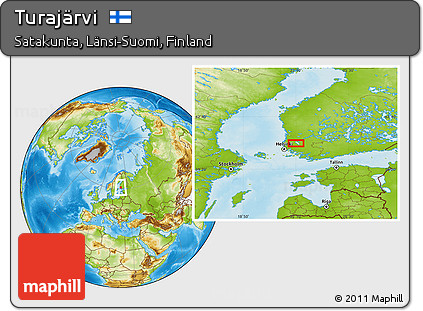 Physical Location Map of Turajärvi