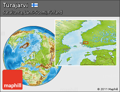 Physical Location Map of Turajärvi