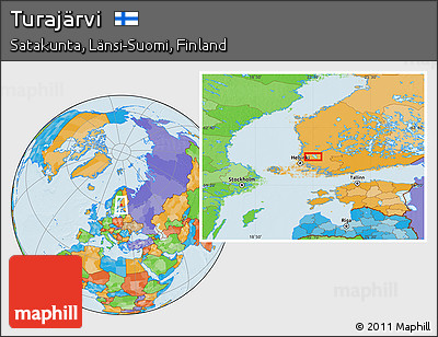 Political Location Map of Turajärvi