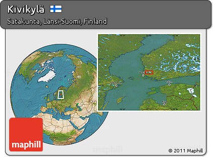 Satellite Location Map of Kivikylä