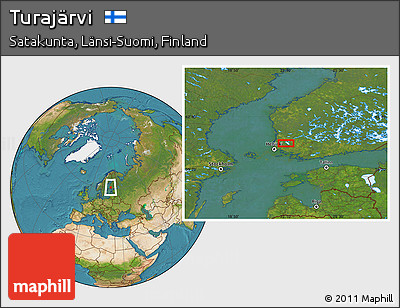 Satellite Location Map of Turajärvi