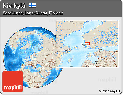 Shaded Relief Location Map of Kivikylä