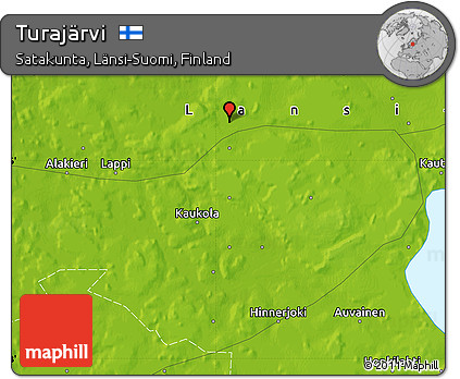 Physical Map of Turajärvi