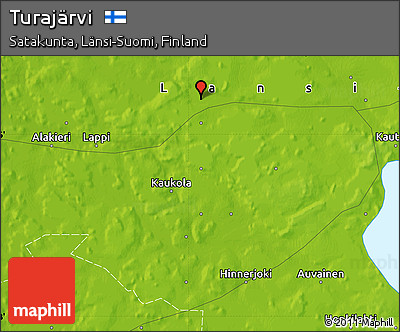 Physical Map of Turajärvi