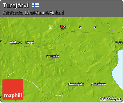Physical Map of Turajärvi