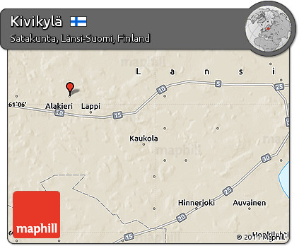 Shaded Relief Map of Kivikylä