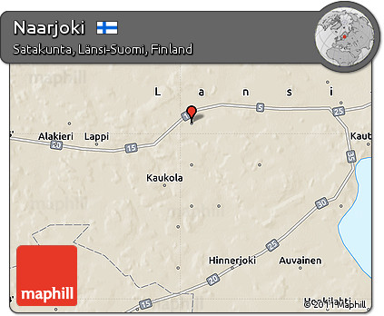Shaded Relief Map of Naarjoki