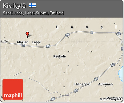 Shaded Relief Map of Kivikylä