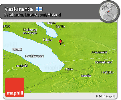 Physical Panoramic Map of Vaskiranta
