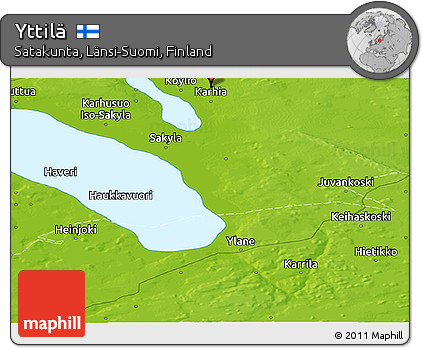 Physical Panoramic Map of Yttilä