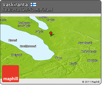 Physical Panoramic Map of Vaskiranta