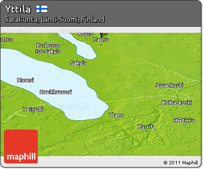 Physical Panoramic Map of Yttilä