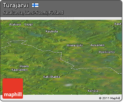 Satellite Panoramic Map of Turajärvi