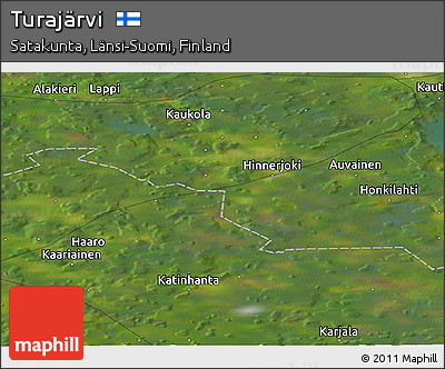Satellite Panoramic Map of Turajärvi