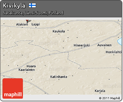 Shaded Relief Panoramic Map of Kivikylä