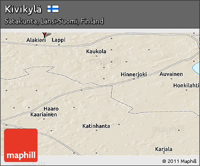 Shaded Relief Panoramic Map of Kivikylä