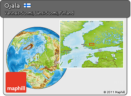 Physical Location Map of Ojala