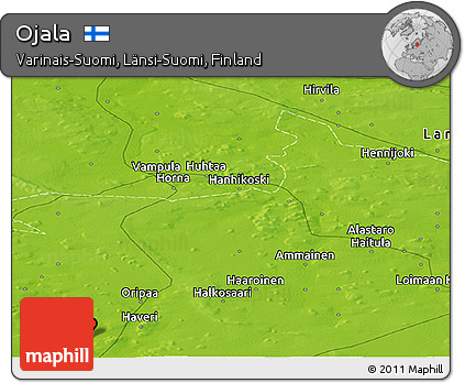Physical Panoramic Map of Ojala