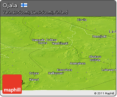 Physical Panoramic Map of Ojala