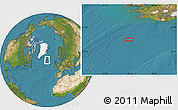 Satellite Location Map of the area around 60° 58' 34" N, 23° 43' 30" W