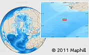 Shaded Relief Location Map of the area around 60° 58' 34" N, 23° 43' 30" W