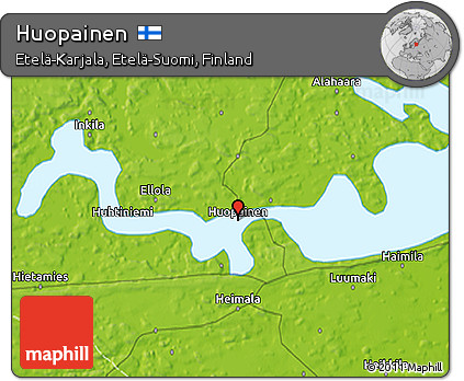 Physical 3D Map of Huopainen