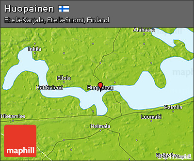 Physical 3D Map of Huopainen