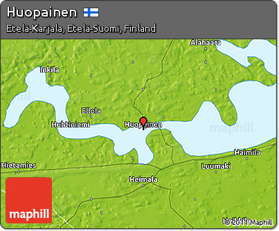 Physical 3D Map of Huopainen