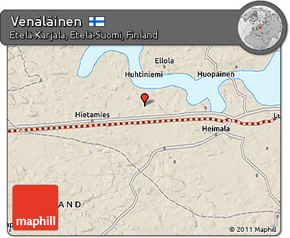 Shaded Relief 3D Map of Venäläinen