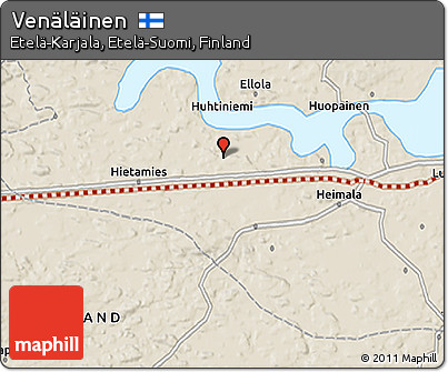 Shaded Relief 3D Map of Venäläinen