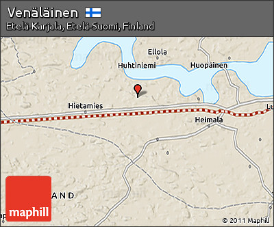Shaded Relief 3D Map of Venäläinen