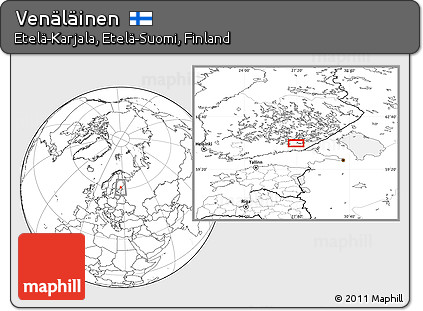 Blank Location Map of Venäläinen