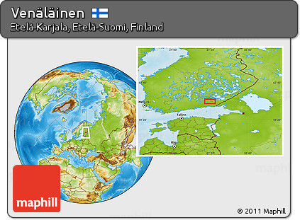 Physical Location Map of Venäläinen