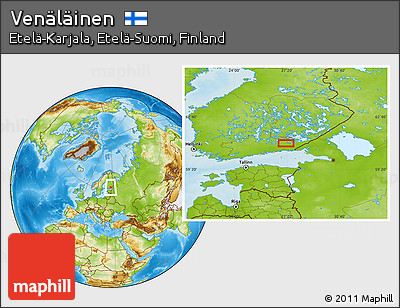 Physical Location Map of Venäläinen