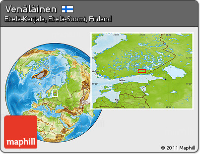 Physical Location Map of Venäläinen