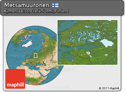 Satellite Location Map of Metsämuuronen