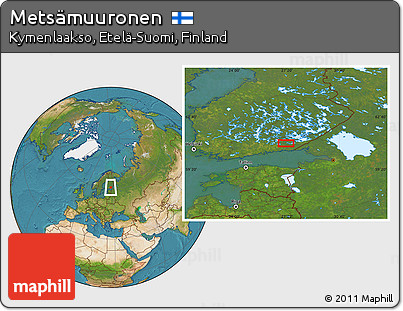 Satellite Location Map of Metsämuuronen