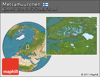 Satellite Location Map of Metsämuuronen