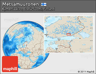 Shaded Relief Location Map of Metsämuuronen